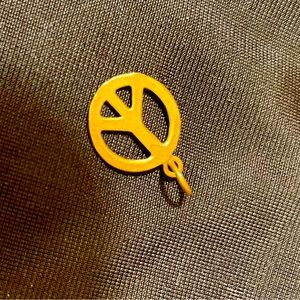 Gold over silver peace charm